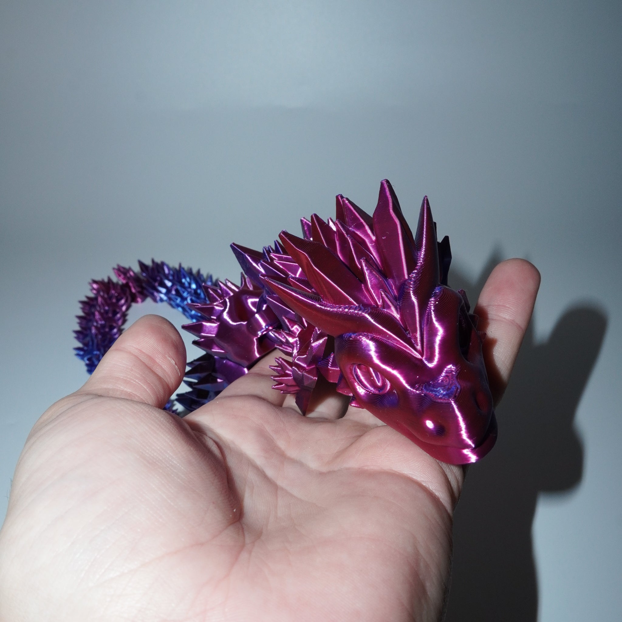 Purple Silk Articulated Dragon Large - 130g, 60cm