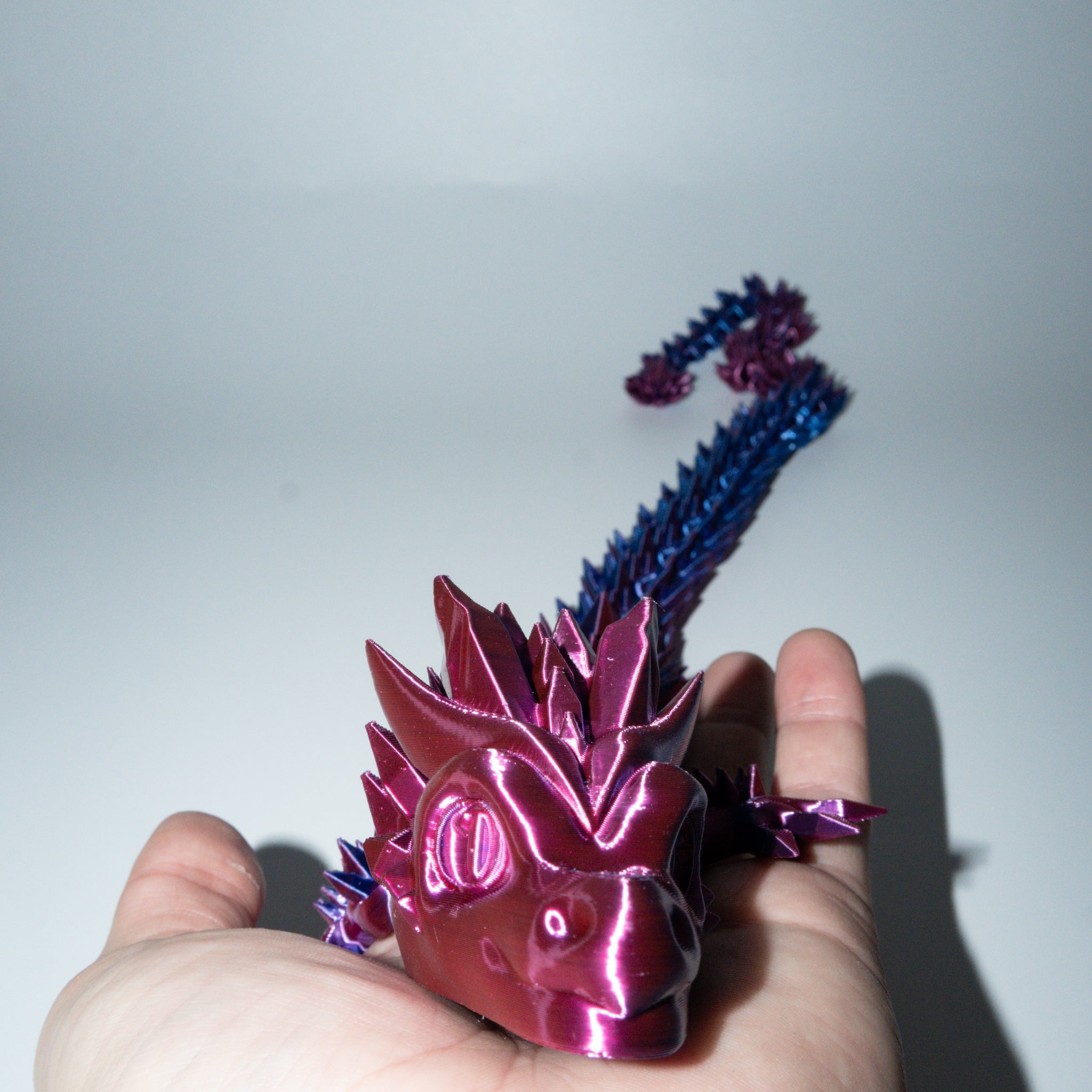 Purple Silk Articulated Dragon Large - 130g, 60cm