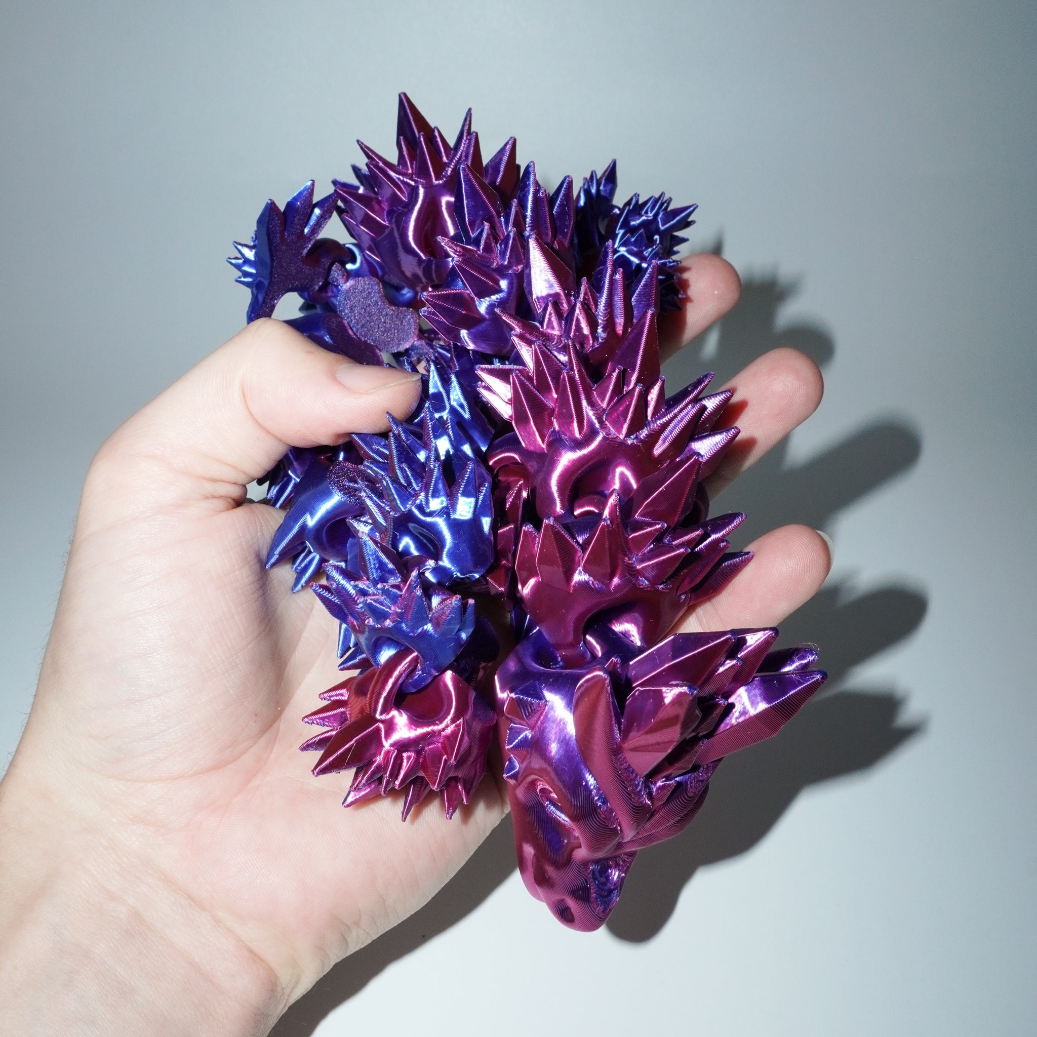 Purple Silk Articulated Dragon Large - 130g, 60cm