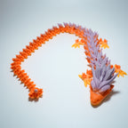 Purple/orange Articulated Dragon Large - 130g, 60cm