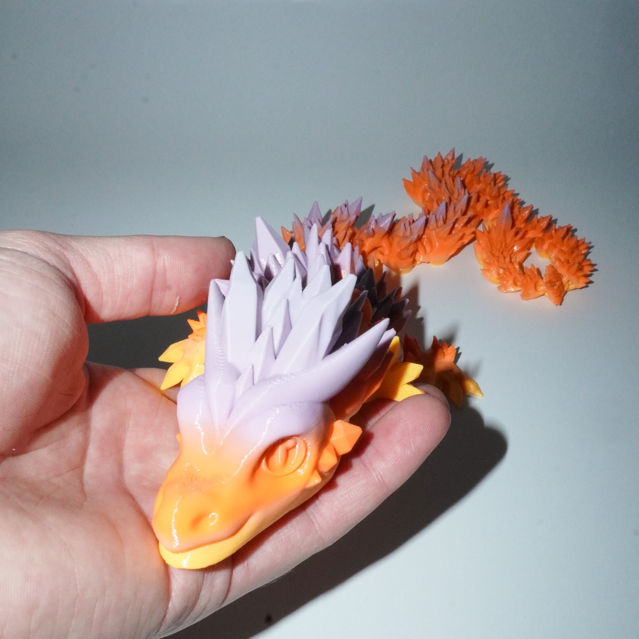 Purple/orange Articulated Dragon Large - 130g, 60cm