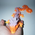 Purple/orange Articulated Dragon Large - 130g, 60cm