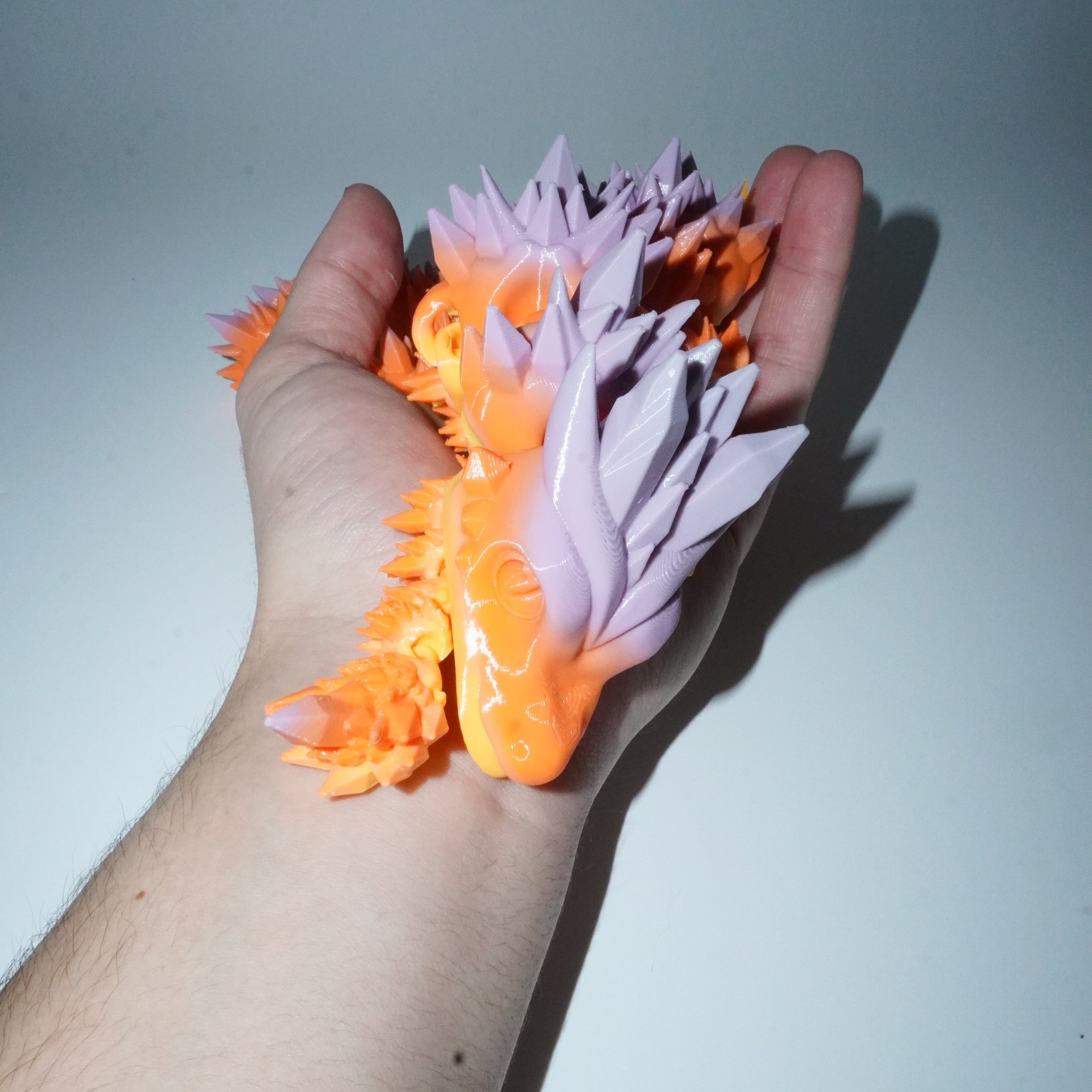 Purple/orange Articulated Dragon Large - 130g, 60cm