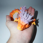 Purple/orange Articulated Dragon Large - 130g, 60cm