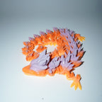 Purple/orange Articulated Dragon Large - 130g, 60cm
