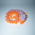 Purple/orange Articulated Dragon Large - 130g, 60cm