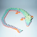 Green/Blue/Orange Articulated Dragon Large - 130g, 60cm