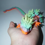 Green/Blue/Orange Articulated Dragon Large - 130g, 60cm