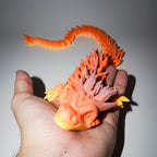 Orange/Yellow Articulated Dragon Large - 130g, 60cm