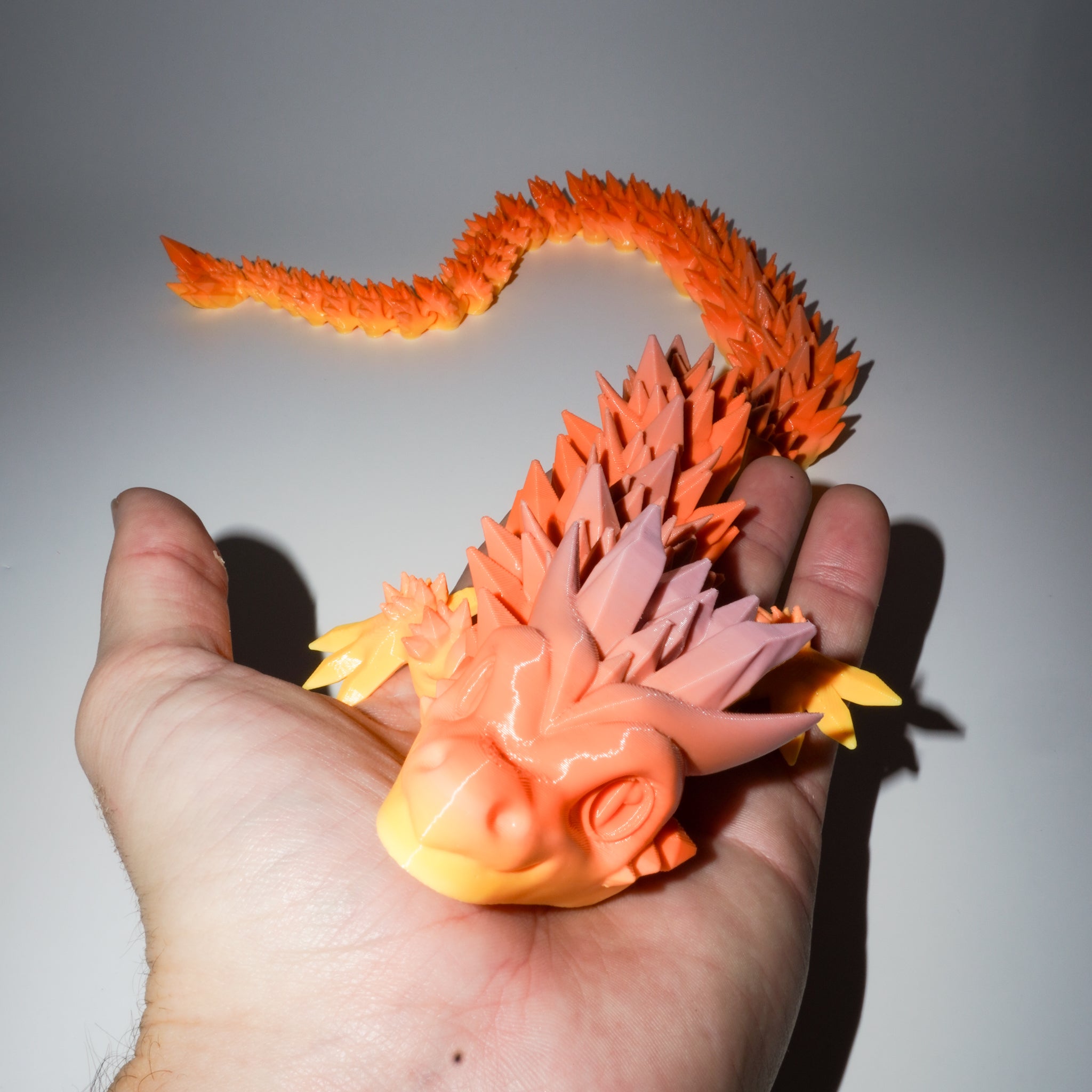 Orange/Yellow Articulated Dragon Large - 130g, 60cm
