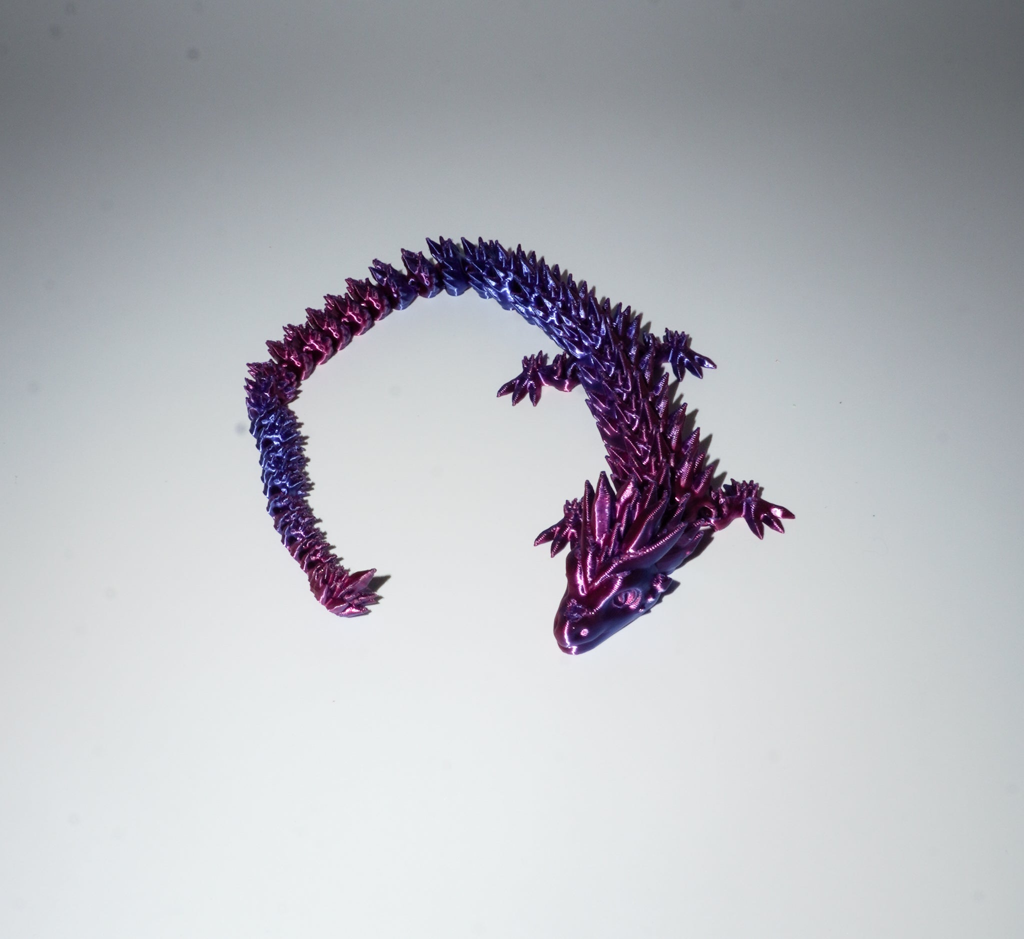 Purple Silk Articulated Dragon - Small