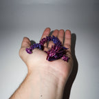 Purple Silk Articulated Dragon - Small