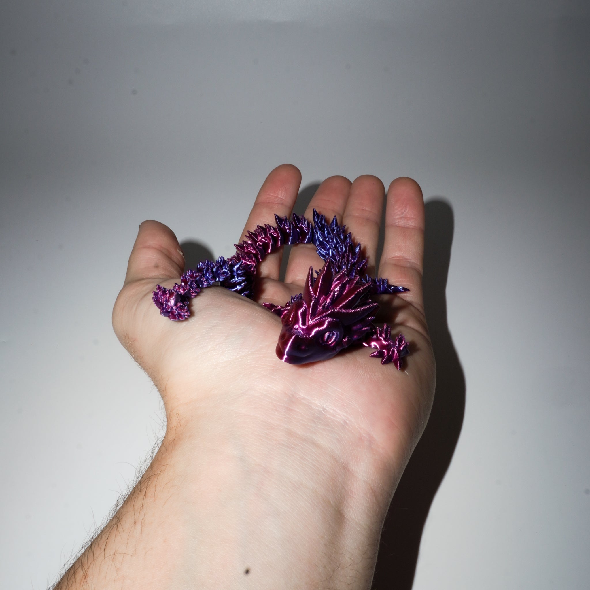 Purple Silk Articulated Dragon - Small