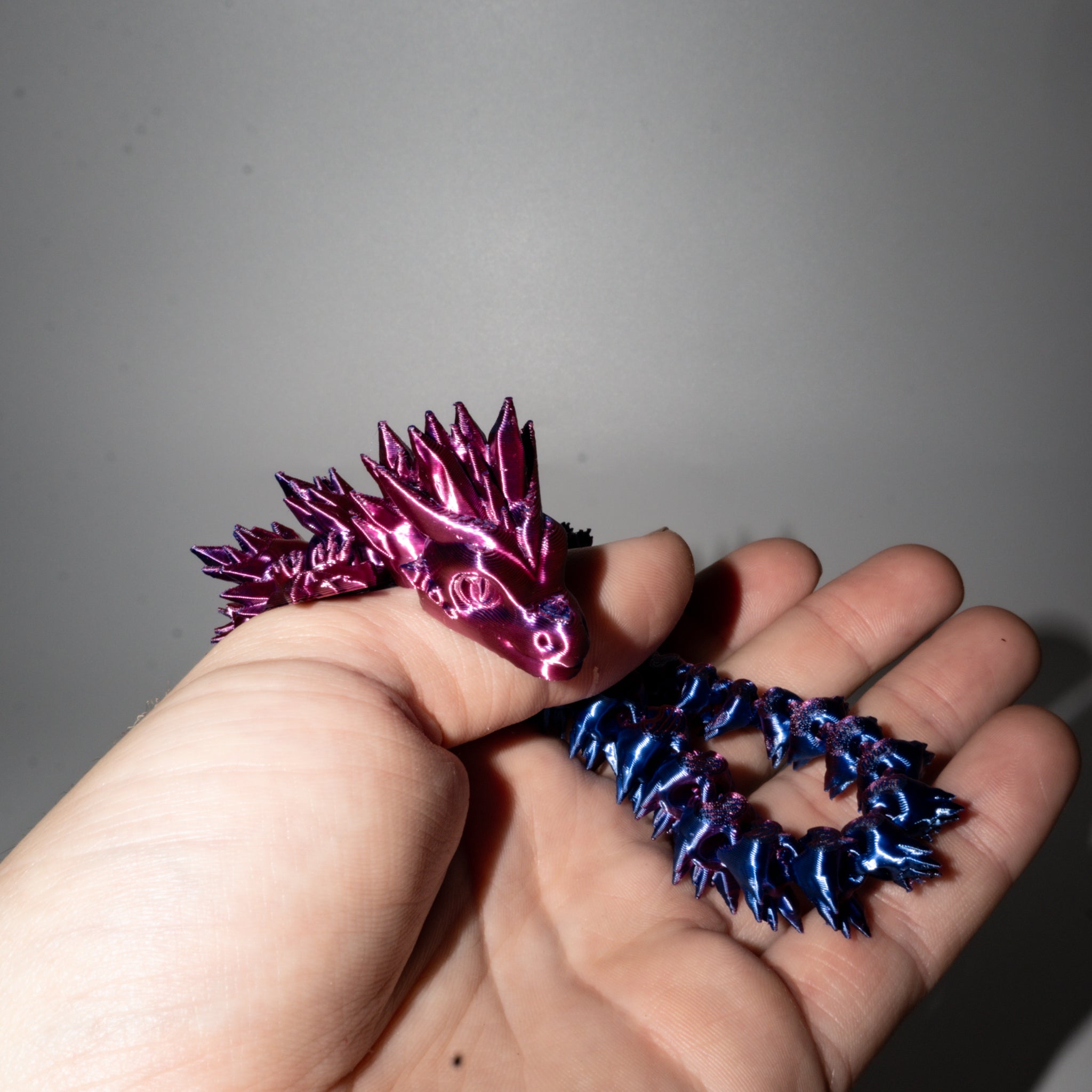 Purple Silk Articulated Dragon - Small