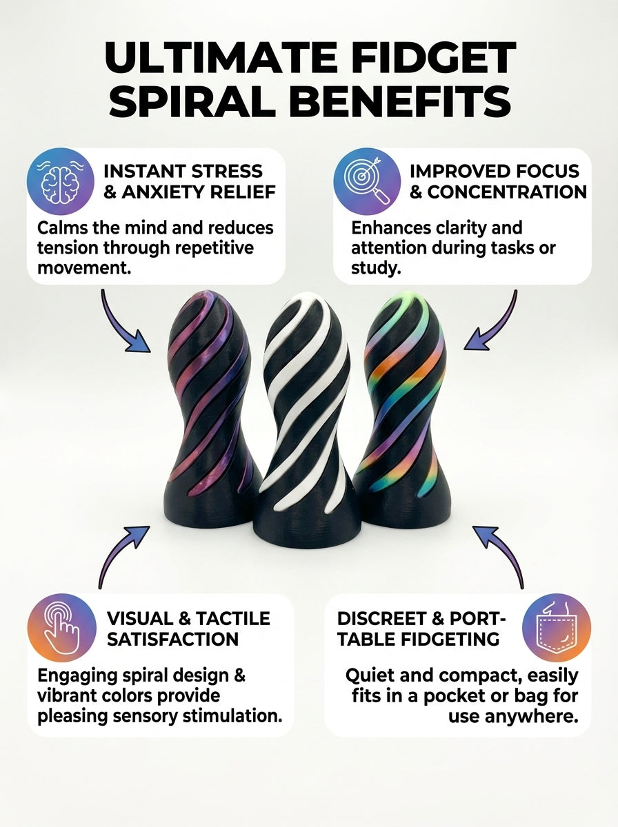 Spiral Cone Fidget (3 Pack)