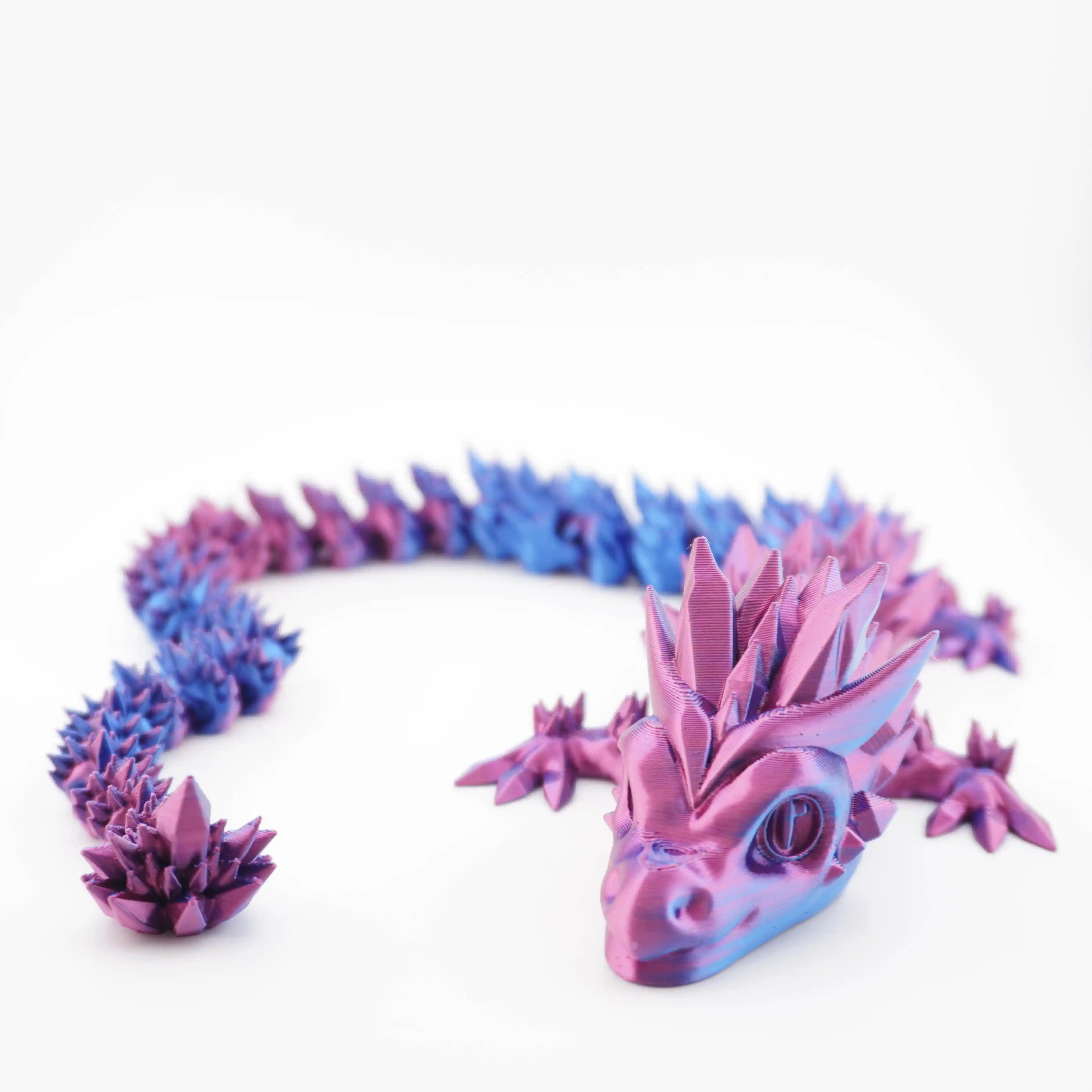 Purple Silk Articulated Dragon Large - 130g, 60cm
