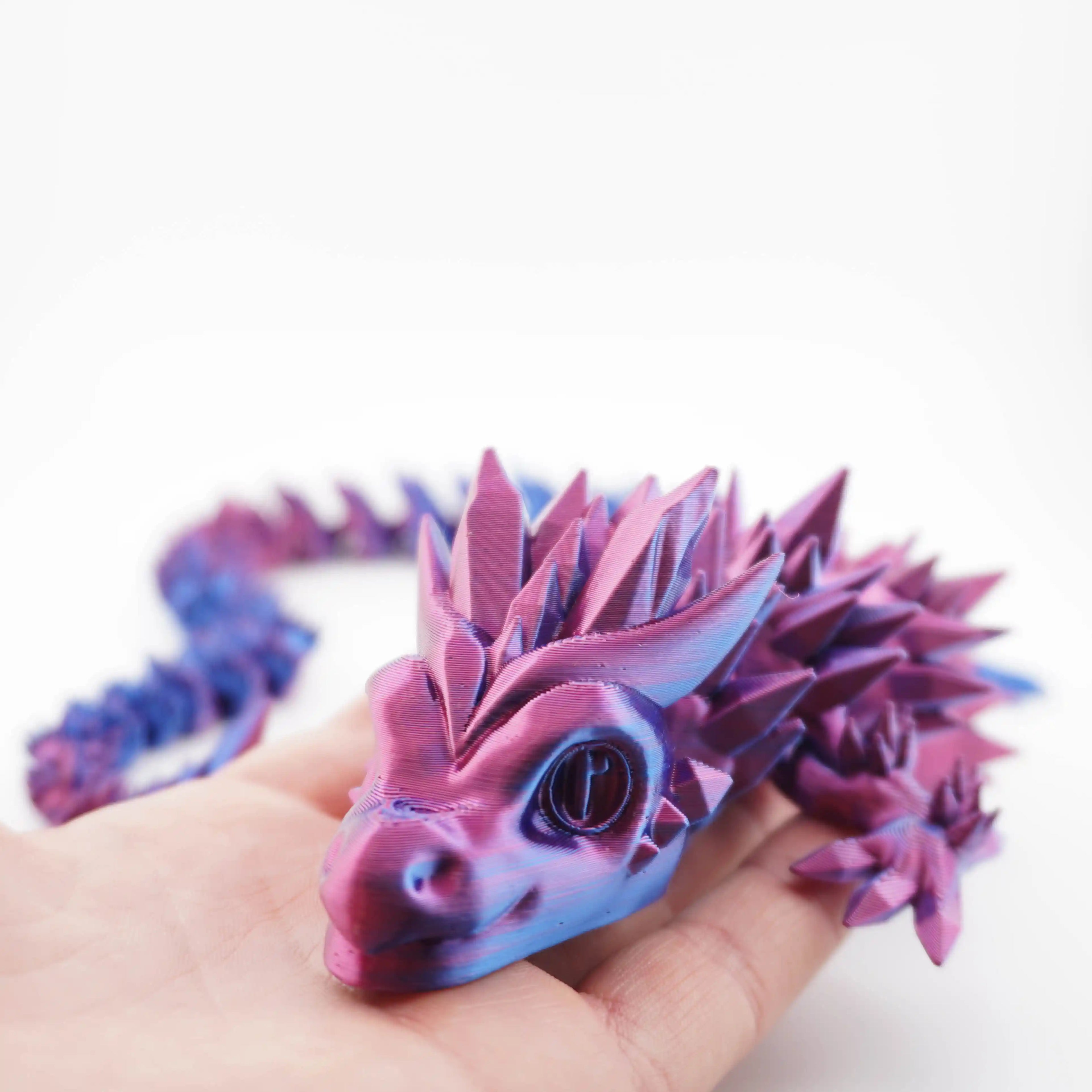 Purple Silk Articulated Dragon Large - 130g, 60cm
