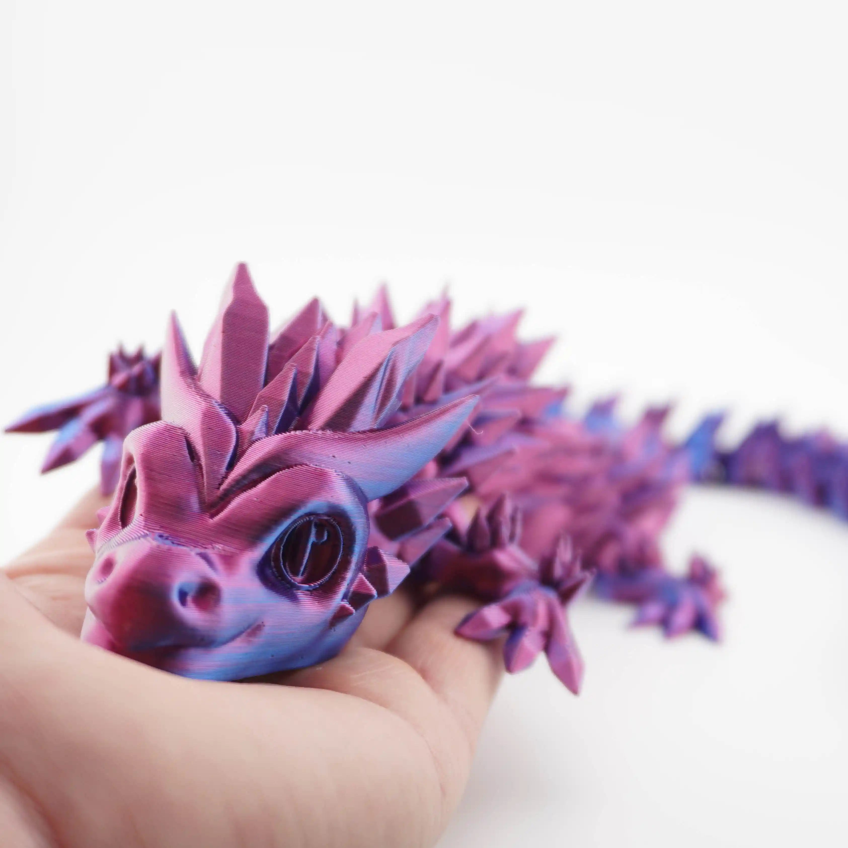 Purple Silk Articulated Dragon Large - 130g, 60cm
