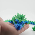 Blue and Green Articulated Dragon Large - 130g, 60cm