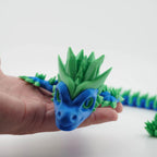 Blue and Green Articulated Dragon Large - 130g, 60cm